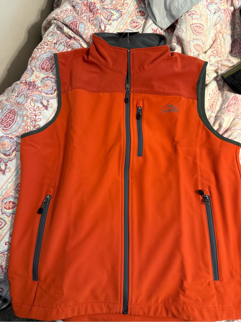 L.L.Bean Pathfinder Softshell Vest in Bright Orange